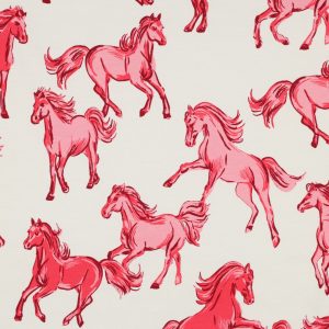 פרנץ' טרי בהדפסה דיגיטלית סוסים דוהרים