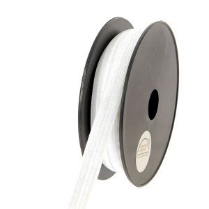 סרט נמתח מתקפל (Fold Over Elastic) ברוחב 15 מילימטר בצבע לבן