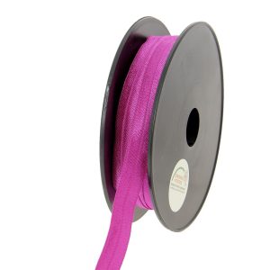 סרט נמתח מתקפל (Fold Over Elastic) ברוחב 15 מילימטר בצבע ורוד עז