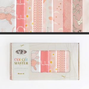 קופסת רבעים שמנים (fat quarters) גוונים של ורוד עדין
