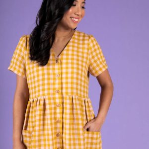 Nell gathered midi dress sewing pattern 3